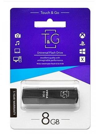 Флешнакопичувач USB 8GB T&G; 121 Vega Series Black (TG121-8GBBK)