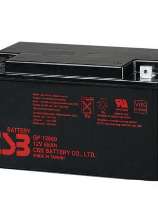 Акумуляторна батарея CSB GP12650, 12 V 65 Ah (350х166х174мм), Q1