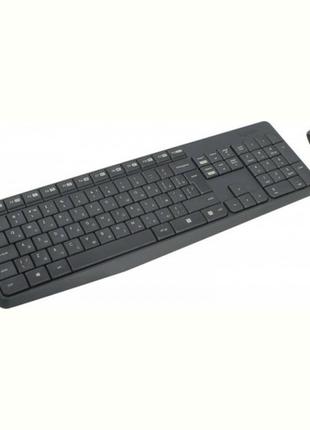 Комплект (клавіатура, миша) бездротовий Logitech MK235 Grey US...