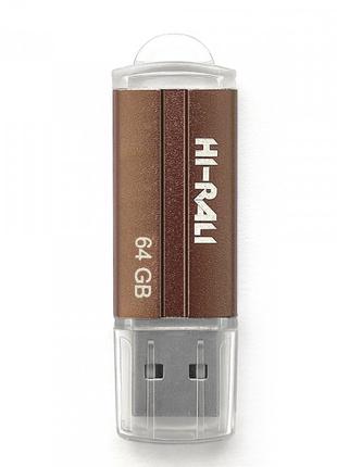 Флешнакопичувач USB 64 GB Hi-Rali Corsair Series Bronze (HI-64...