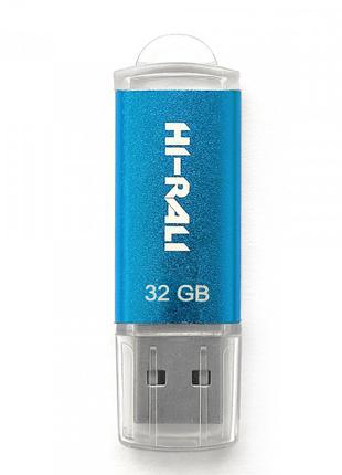 Флешнакопичувач USB 32 GB Hi-Rali Rocket Series Blue (HI-32GBV...