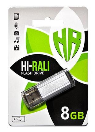 Флешнакопичувач USB 8GB Hi-Rali Stark Series Silver (HI-8GBSTSL)