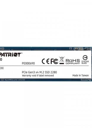 Накопитель SSD 2TB Patriot P300 M.2 2280 PCIe NVMe 3.0 x4 TLC ...