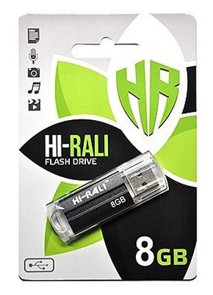 Флешнакопичувач USB 8 GB Hi-Rali Corsair Series Black (HI-8GBC...