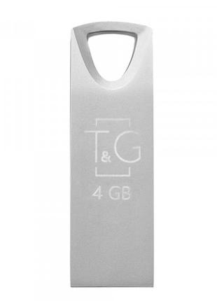 Флешнакопичувач USB 4GB T&G; 117 Metal Series Silver (TG117SL-4G)