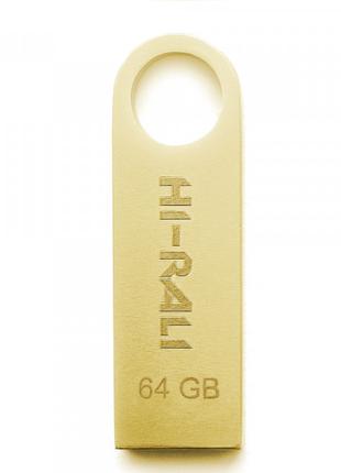 Флешнакопичувач USB 64 GB Hi-Rali Shuttle Series Gold (HI-64GB...