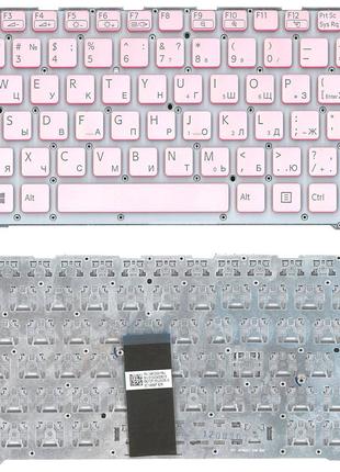 Клавіатура для ноутбука Sony (SVE14A) Pink, з підсвічуванням (...