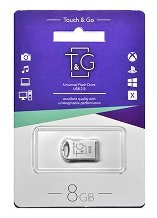 Флешнакопичувач USB 8GB T&G; 105 Metal Series Silver (TG105-8G)