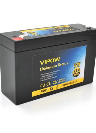 Акумуляторна батарея літієва Vipow 12 V 8 Ah з елементами Li-i...