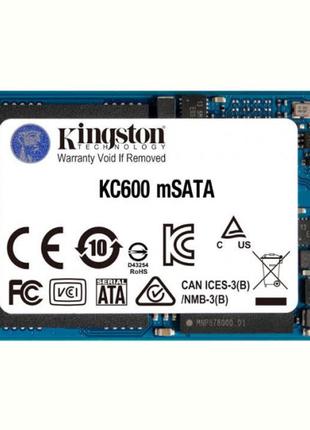 Накопитель SSD 256GB Kingston KC600 mSATA SATAIII 3D TLC (SKC6...