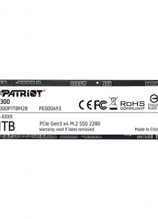 Накопитель SSD 1TB Patriot P300 M.2 2280 PCIe 3.0 x4 NVMe TLC ...