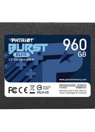Накопичувач SSD 960GB Patriot Burst Elite 2.5" SATAIII TLC (PB...