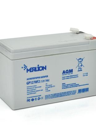 Акумуляторна батарея MERLION AGM GP1270F2 12 V 7 Ah ( 150 x 65...