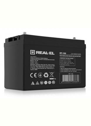 Акумуляторна батарея REAL-EL 12 V 100 AH (EL122200001) AGM