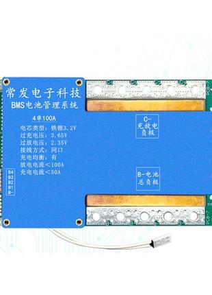 BMS плата Changfa Li-ion 14.6V 4S 100A з контролем температури