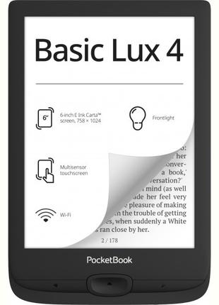 Електронна книга PocketBook 618 Basic Lux 4 Ink Black (PB618-P...