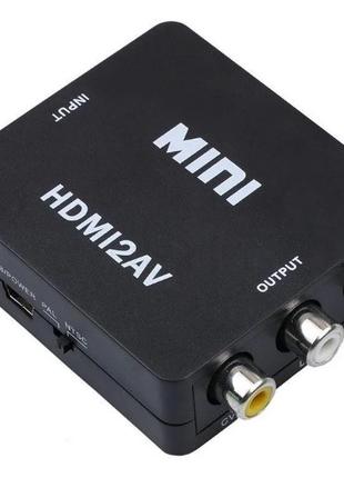 Конвертер VEGGIEG HV-01 Mini, HDMI to AV, ВХОД 3RCA(мама) на В...