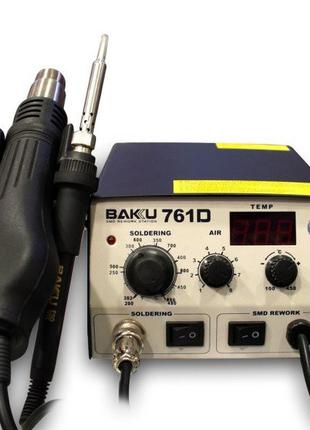 Паяльна станція BAKKU BK-761D цифрова індикація, фен, паяльник...