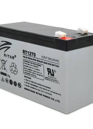 Акумуляторна батарея AGM RITAR RT1270, Gray Case, 12 V 7.0 Ah ...