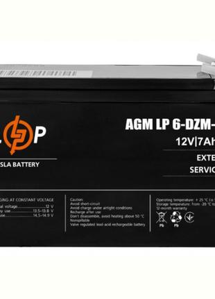 Акумуляторна батарея LogicPower 12 V 7 AH (LP 6-DZM-7 Ah) AGM