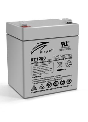 Акумуляторна батарея AGM RITAR RT1250, Gray Case, 12V 5.0 Ah (...