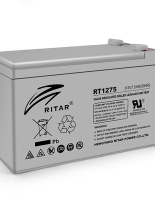 Акумуляторна батарея AGM RITAR RT1275, Gray Case, 12 V 7.5 Ah ...