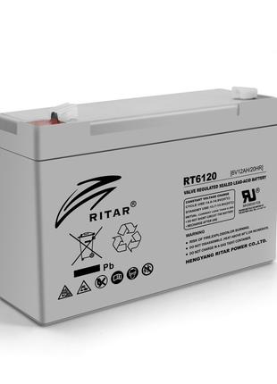 Акумуляторна батарея AGM RITAR RT6120A, Black Case, 6 V 12 Ah ...