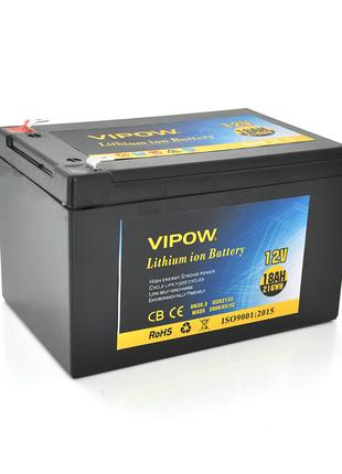 Акумуляторна батарея літієва Vipow 12 V18 Ah з елементами Li-i...