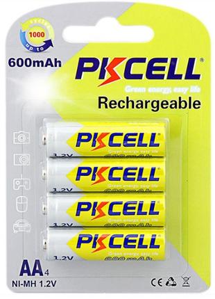 Акумулятор PKCELL 1.2V AA 600 mAh NiMH Rechargeable Battery, 4...