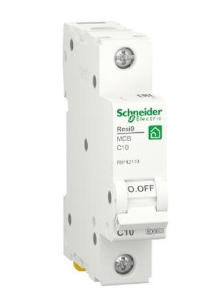 Автоматичний вимикач Schneider RESI9 10А, 1P, крива С, 6 кА