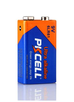 Батарейка лужна PKCELL 9V/6LR61, крона, 1 штука shrink ціна за...