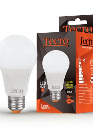 Лампа світлодіодна Tecro 9W E27 3000K (PRO-A60-9W-3K-E27)