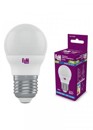 Лампа світлодіодна куля ELM 7W E27 4000K (18-0163)