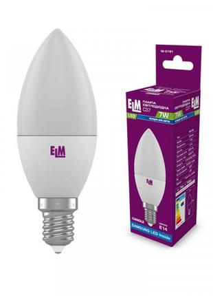 Лампа світлодіодна свічка ELM 7W E14 4000K (18-0161)