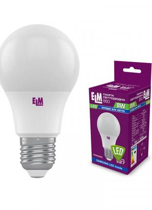 Лампа світлодіодна стандартна ELM 8W E27 4000K (18-0186)
