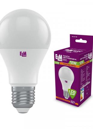 Лампа світлодіодна стандартна ELM 12W E27 3000 K (18-0178)