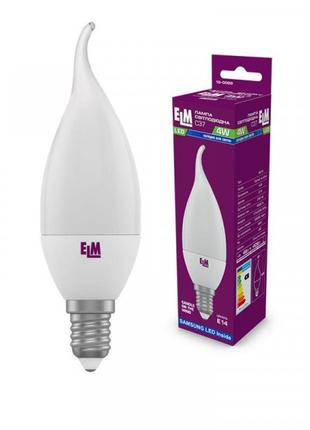 Лампа світлодіодна свічка на вітрі ELM 4W E14 4000K (18-0088)