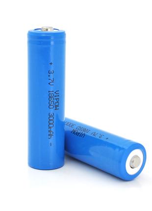 Акумулятор 18650 Li-Ion Vipow ICR18650 TipTop, 3000 mAh, 3.7V,...