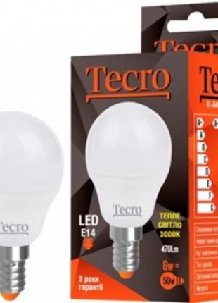 Лампа світлодіодна Tecro 6W E14 3000K (TL-G45-6W-3K-E14)
