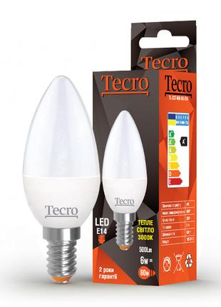 Лампа світлодіодна Tecro 6W E14 3000 K (TL-C37-6W-3K-E14)