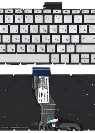 Клавіатура для ноутбука HP Pavilion (15-ab) Silver з підсвітко...