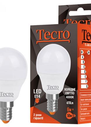 Лампа світлодіодна Tecro 6W E14 4000K (TL-G45-6W-4K-E14)