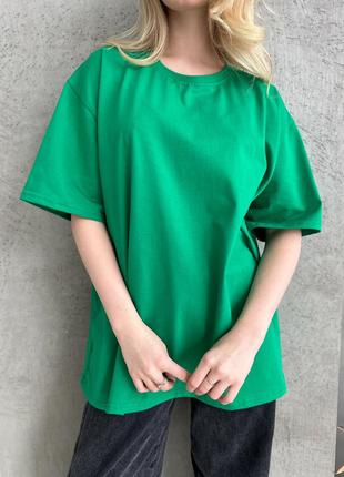 Женская базовая футболка цвет зеленый р.42/46 452427