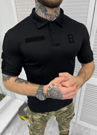 Тактическая футболка polo black XL