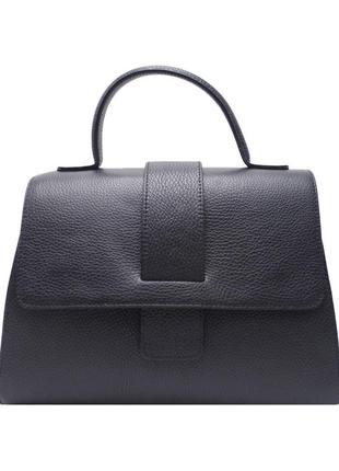 Жіноча шкіряна сумка Italian fabric bags 2304 black