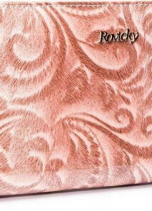 Гаманець жіночий шкіряний ROVICKY 8807-JXW-6135 рожевий
