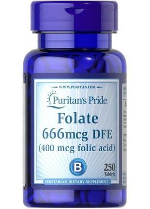 Фолиевая кислота Puritan's Pride Folic Acid 400 mcg 250 tabl