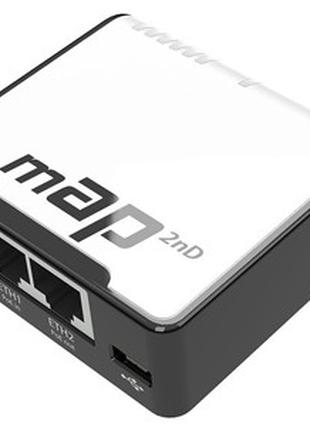 MikroTik mAP (RBmAP2nD) 2.4GHz Wi-Fi точка доступу з 2-портами...