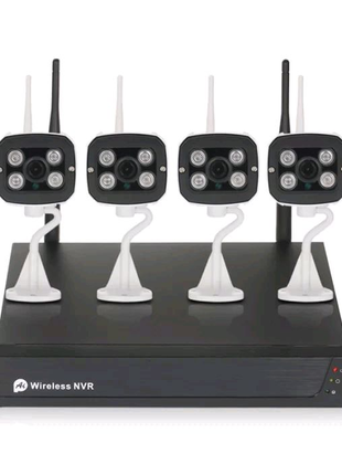 Комплект відеоспостереження на 4 камери NVR KIT 601 WiFi 4CH з ре