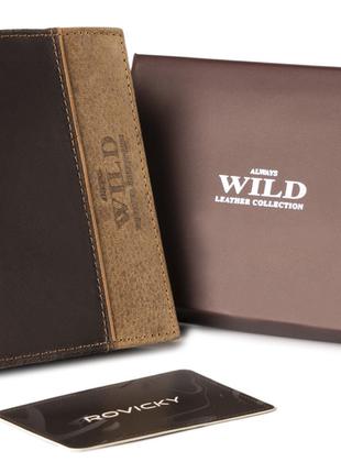 Гаманець чоловічий шкіряний BUFFALO WILD N4-SHS-RFID-8105 темн...